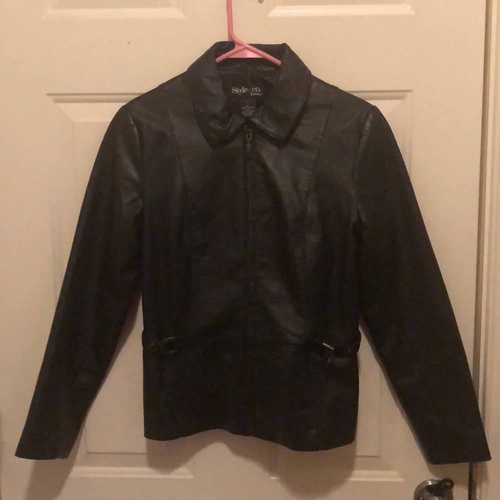 Style and Co genuine leather jacket